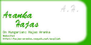 aranka hajas business card